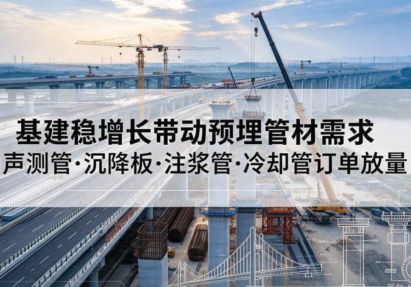 龙安基建稳增长带动预埋监测管材需求，声测管、沉降板、注浆管订单持续放量